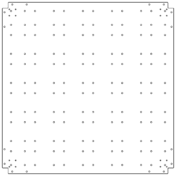 Verzinkt stalen bodemplaat - 120 x 120 cm