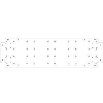 Verzinkt stalen bodemplaat - 30 x 100 cm