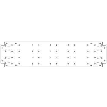 Verzinkt stalen bodemplaat - 30 x 120 cm