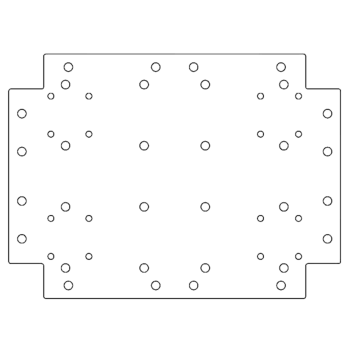 Verzinkt stalen bodemplaat - 30 x 40 cm