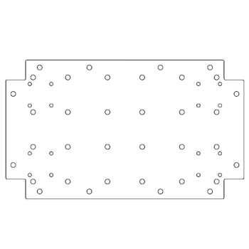 Verzinkt stalen bodemplaat - 30 x 50 cm
