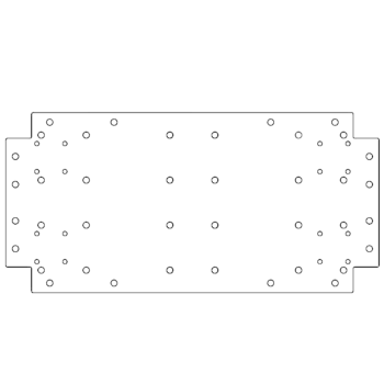 Verzinkt stalen bodemplaat - 30 x 60 cm