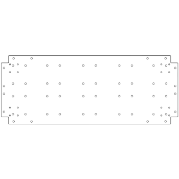 Verzinkt stalen bodemplaat - 40 x 100 cm