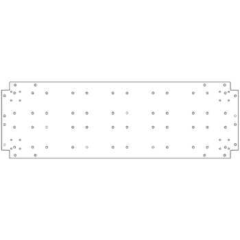 Verzinkt stalen bodemplaat - 40 x 120 cm