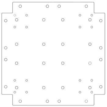Verzinkt stalen bodemplaat - 40 x 40 cm