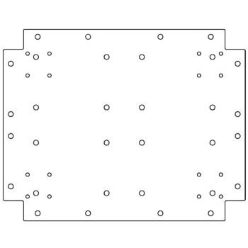 Verzinkt stalen bodemplaat - 40 x 50 cm
