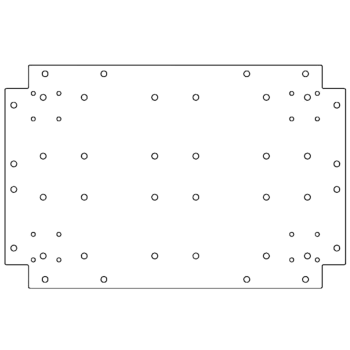Verzinkt stalen bodemplaat - 40 x 60 cm