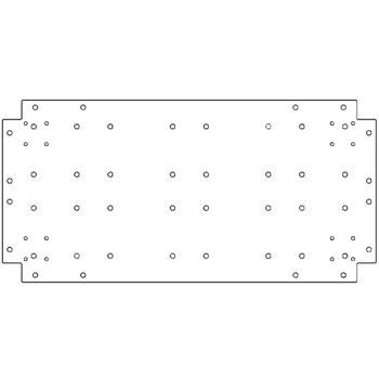 Verzinkt stalen bodemplaat - 40 x 80 cm