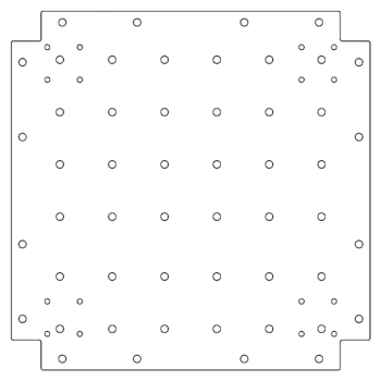 Verzinkt stalen bodemplaat - 50 x 50 cm