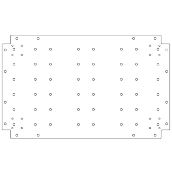 Verzinkt stalen bodemplaat - 50 x 80 cm