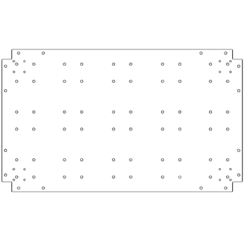 Verzinkt stalen bodemplaat - 60 x 100 cm