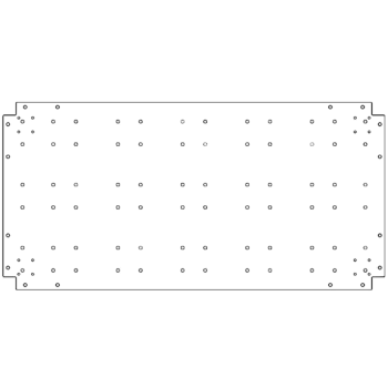 Verzinkt stalen bodemplaat - 60 x 120 cm