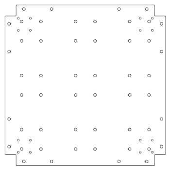 Verzinkt stalen bodemplaat - 60 x 60 cm