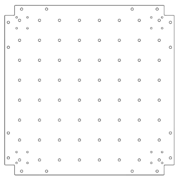 Verzinkt stalen bodemplaat - 70 x 70 cm