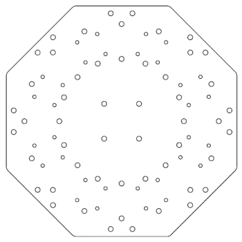Verzinkt stalen bodemplaat - Achthoek - 48,3 x 48,3 cm