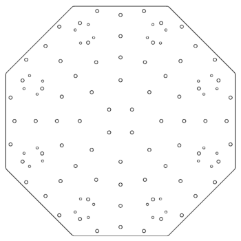 Verzinkt stalen bodemplaat - Achthoek - 72,4 x 72,4 cm