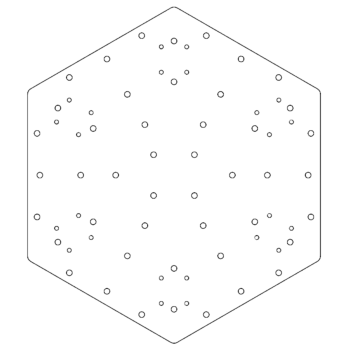 Verzinkt stalen bodemplaat - Zeshoek - 59,3 x 52 cm