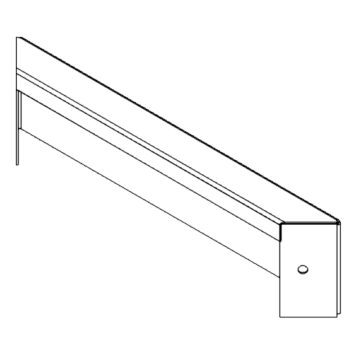 Stalen plantenbak - Paneel - 10 x 40 cm - RAL9005 mat (zwart)