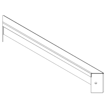 Stalen plantenbak - Paneel - 10 x 60 cm - RAL9005 mat (zwart)