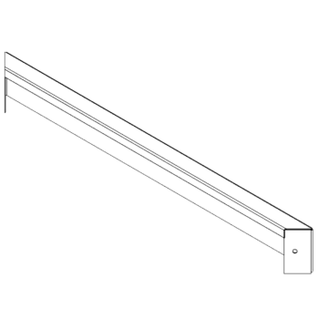 Stalen plantenbak - Paneel - 10 x 80 cm - RAL9010 mat (wit)