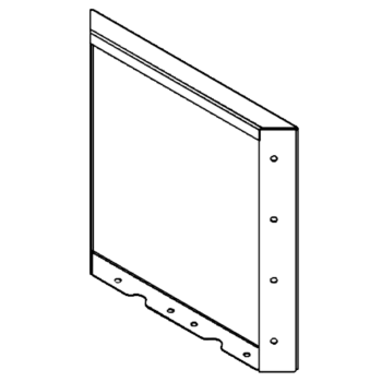 Stalen plantenbak - Paneel - 40 x 40 cm - RAL9010 mat (wit)