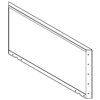 Stalen plantenbak - Paneel - 50 x 100 cm - RAL9005 mat (zwart)