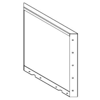Stalen plantenbak - Paneel - 50 x 50 cm - RAL7016 mat (antraciet grijs)