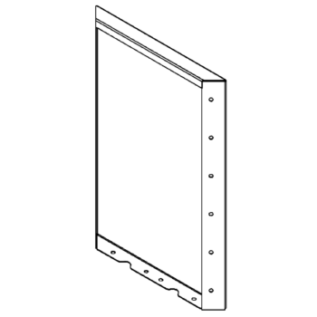 Stalen plantenbak - Paneel - 60 x 40 cm - RAL9005 mat (zwart)