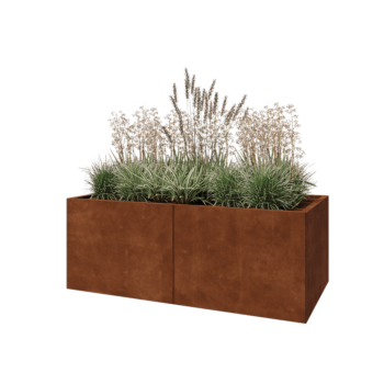 Cortenstaal plantenbak XXL - Rechthoek - 160 x 80 x 60 cm - Zonder bodemplaat