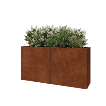 Cortenstaal plantenbak XXL - Rechthoek - 160 x 40 x 80 cm - Zonder bodemplaat