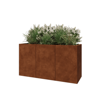 Cortenstaal plantenbak XXL - Rechthoek - 150 x 50 x 80 cm - Zonder bodemplaat