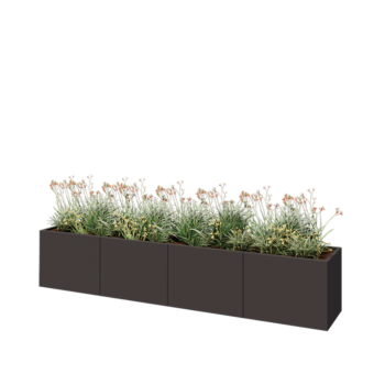 Stalen plantenbak XXL - Rechthoek - 320 x 50 x 60 cm - RAL7016 mat (antraciet grijs) - Zonder bodemplaat