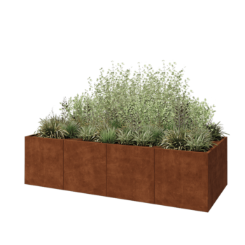 Cortenstaal plantenbak XXL - Rechthoek - 320 x 120 x 80 cm - Zonder bodemplaat
