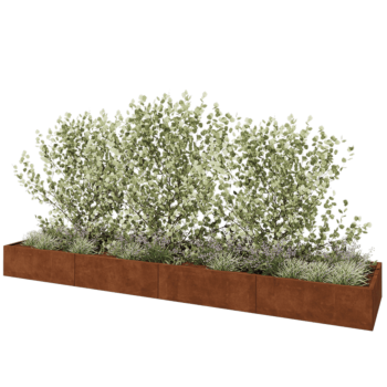 Cortenstaal plantenbak XXL - Rechthoek - 480 x 100 x 40 cm - Zonder bodemplaat
