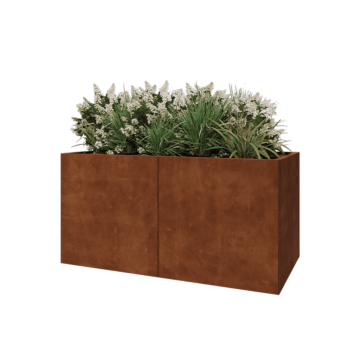 Cortenstaal plantenbak XXL - Rechthoek - 160 x 80 x 80 cm - Zonder bodemplaat
