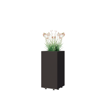 Stalen plantenbak - Vierkant - 30 x 30 x 60 cm - Andere RAL kleur - Met bodemplaat - Met poten