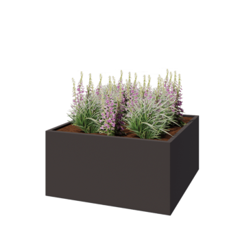 Stalen plantenbak - Vierkant - 120 x 120 x 60 cm - Andere RAL kleur - Met bodemplaat