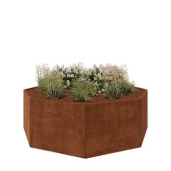 Cortenstaal plantenbak - Achthoek - 241,4 x 241,4 x 80 cm - Zonder bodemplaat