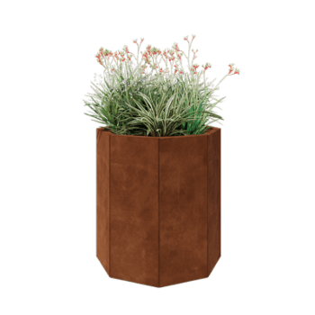 Cortenstaal plantenbak - Achthoek - 72,4 x 72,4 x 80 cm - Zonder bodemplaat