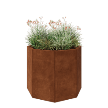 Cortenstaal plantenbak - Achthoek - 96,6 x 96,6 x 80 cm - Zonder bodemplaat