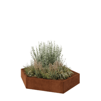Cortenstaal plantenbak - Zeshoek - 199,3 x 173,2 x 30 cm - Zonder bodemplaat