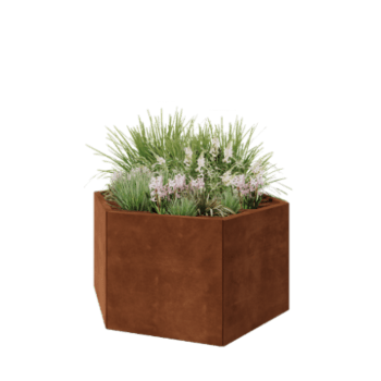 Cortenstaal plantenbak - Zeshoek - 119,3 x 103,9 x 60 cm - Zonder bodemplaat