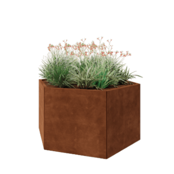 Cortenstaal plantenbak - Zeshoek - 139,3 x 121 x 70 cm - Zonder bodemplaat