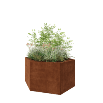 Cortenstaal plantenbak - Zeshoek - 159,3 x 138,6 x 80 cm - Zonder bodemplaat