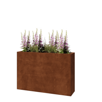 Cortenstaal plantenbak - Rechthoek - 120 x 30 x 80 cm - Zonder bodemplaat