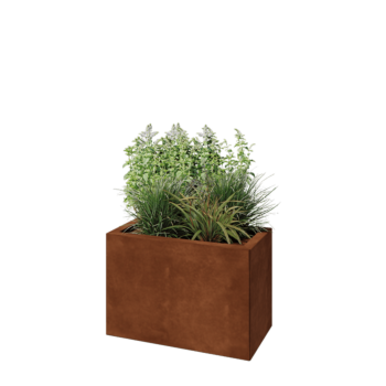 Cortenstaal plantenbak - Rechthoek - 60 x 30 x 40 cm - Met bodemplaat