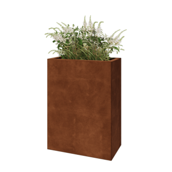 Cortenstaal plantenbak - Rechthoek - 60 x 30 x 80 cm - Met bodemplaat