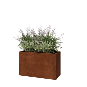Cortenstaal plantenbak - Rechthoek - 100 x 40 x 60 cm - Zonder bodemplaat