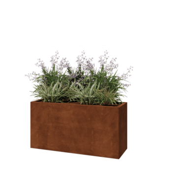 Cortenstaal plantenbak - Rechthoek - 120 x 40 x 60 cm - Met bodemplaat