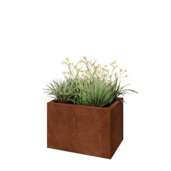 Cortenstaal plantenbak - Rechthoek - 60 x 40 x 40 cm - Met bodemplaat